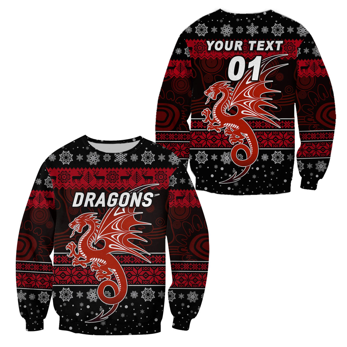 custom-personalised-st-george-illawarra-dragons-sweatshirt-christmas-simple-style-black