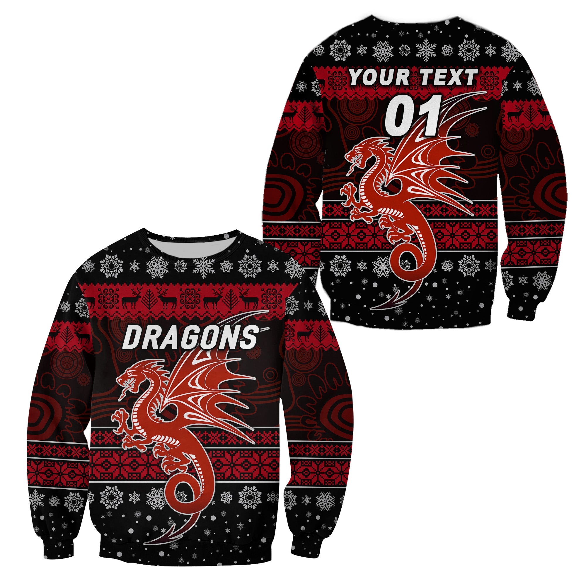 custom-personalised-st-george-illawarra-dragons-sweatshirt-christmas-simple-style-black