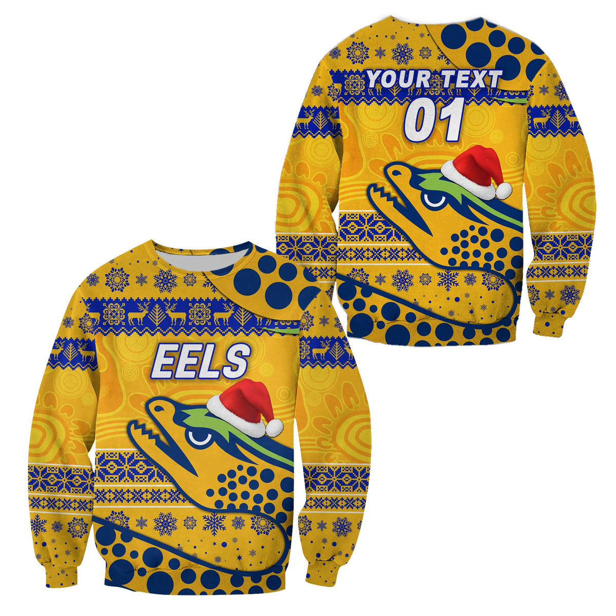 custom-personalised-parramatta-eels-sweatshirt-christmas-simple-style-gold