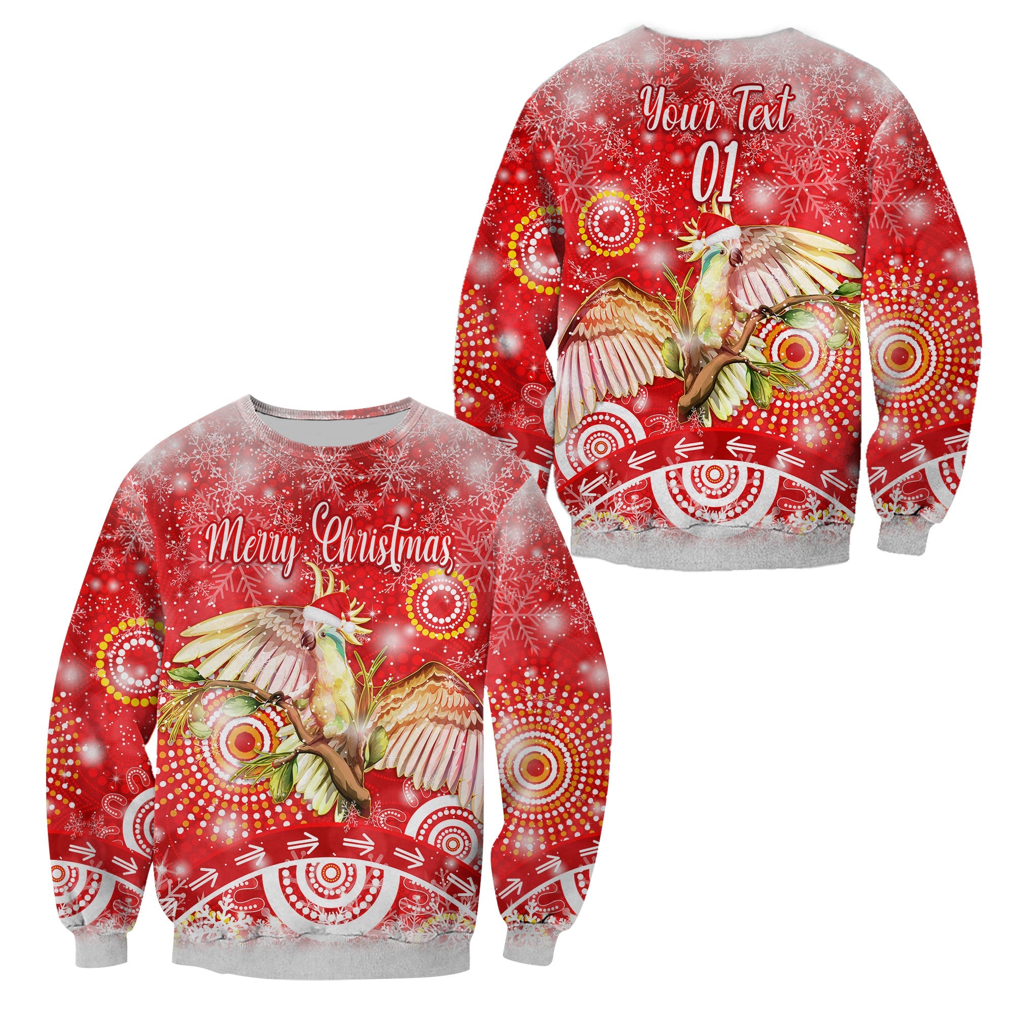 custom-personalised-australia-cockatoo-christmas-sweatshirt-original-style-red