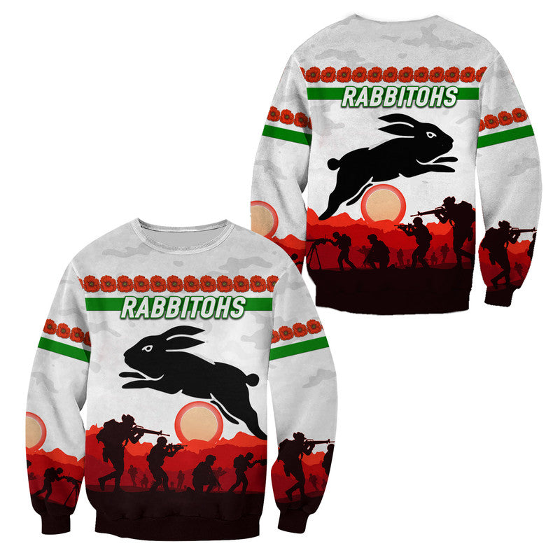 south-sydney-rabbitohs-anzac-2022-sweatshirt-simple-style-white