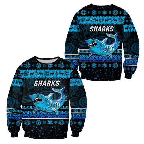 cronulla-sutherland-sharks-sweatshirt-christmas-simple-style-black