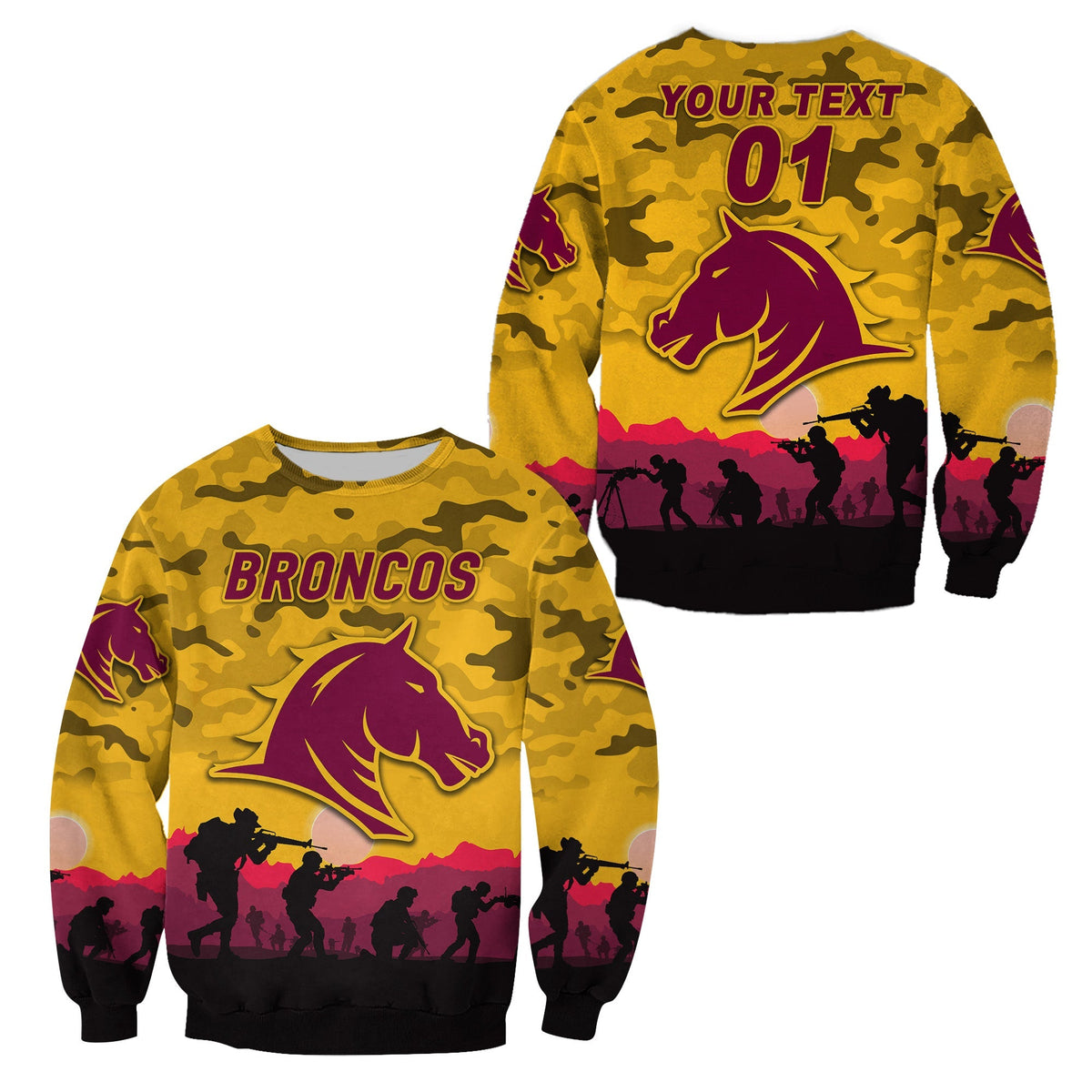custom-personalised-brisbane-broncos-anzac-2022-sweatshirt-simple-style-gold
