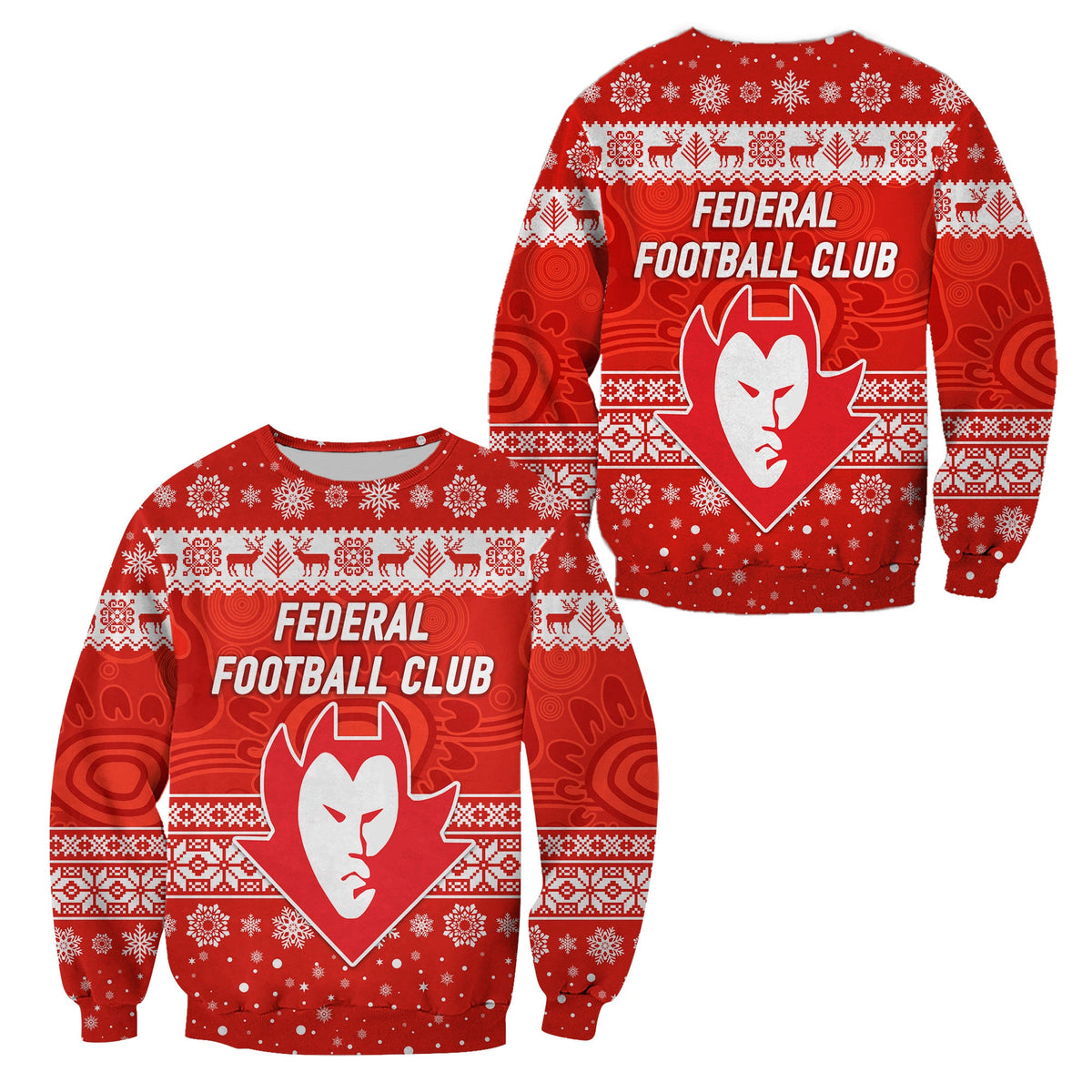 federal-football-club-sweatshirt-christmas-simple-style-red