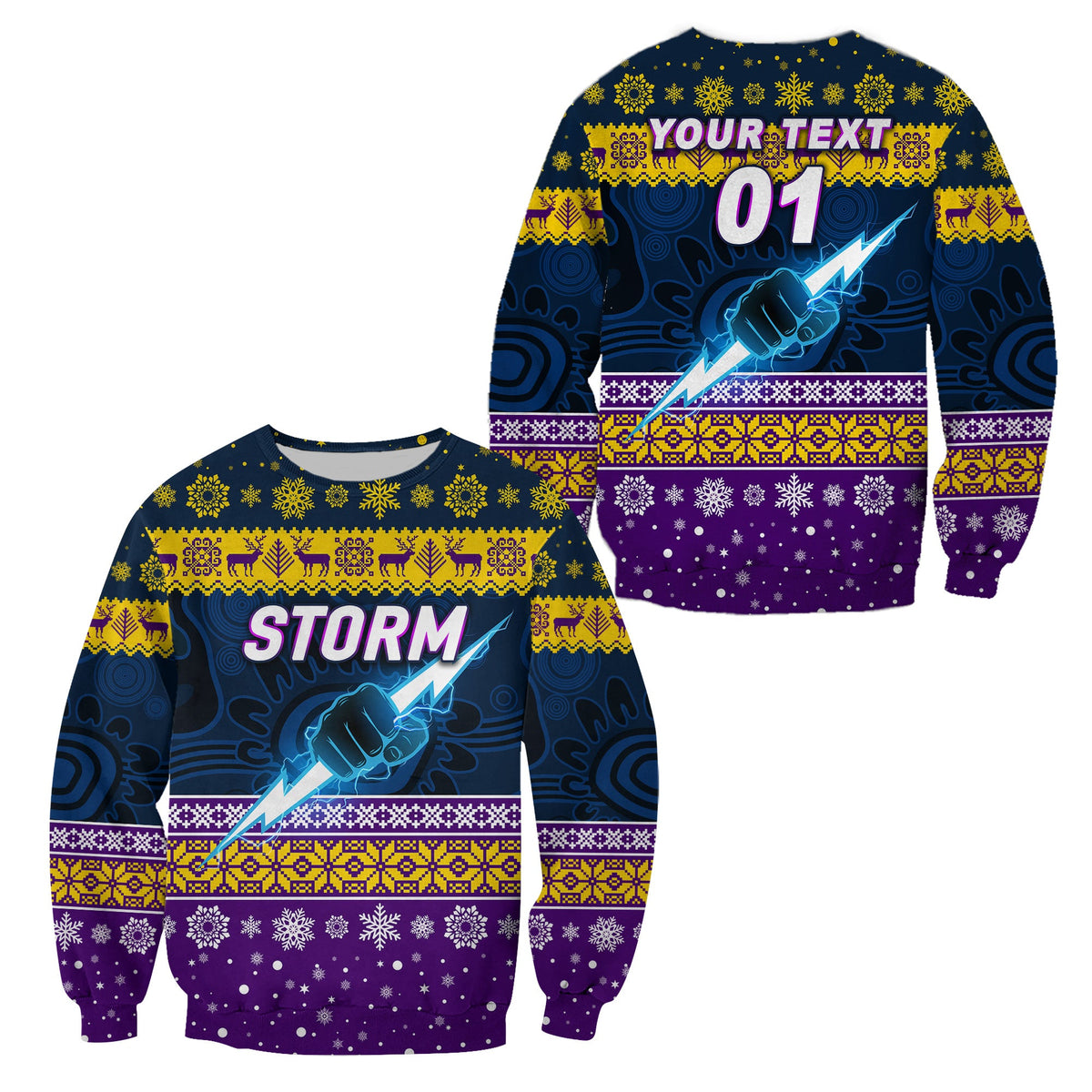 custom-personalised-melbourne-storm-sweatshirt-christmas-simple-style-navy
