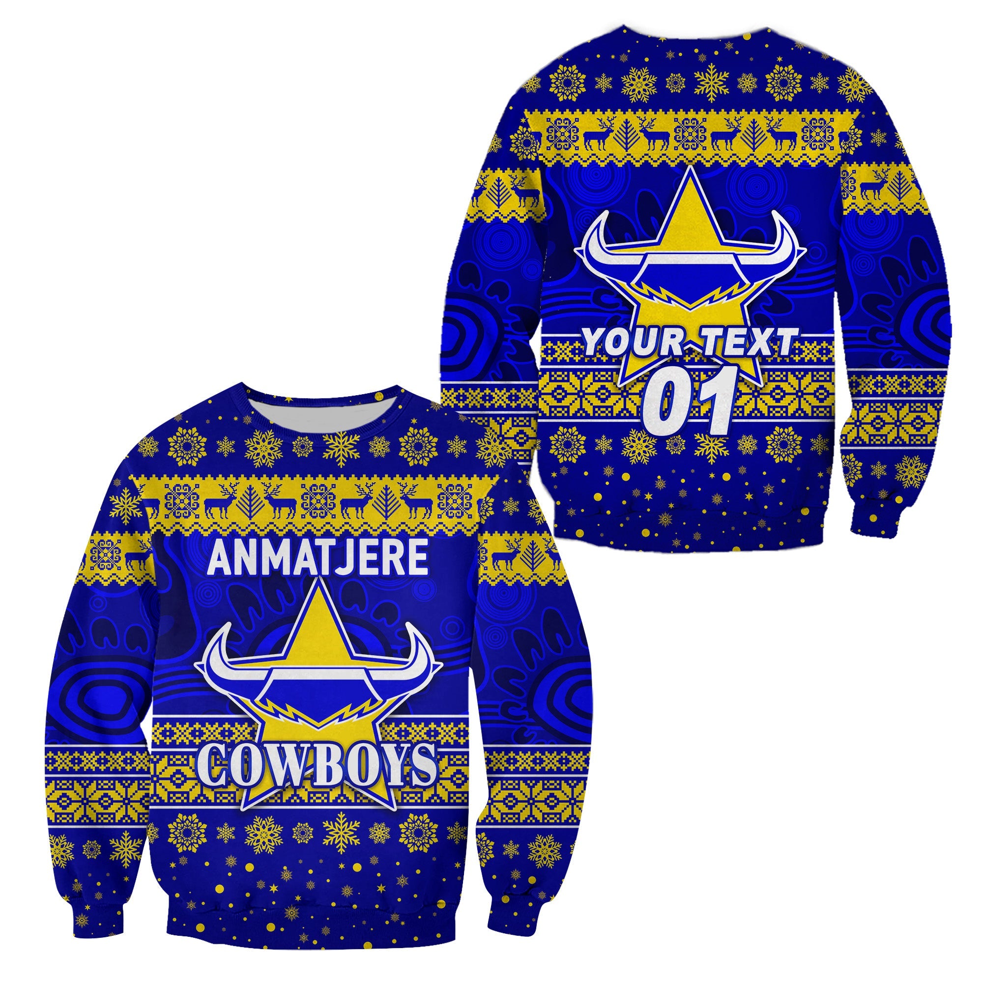 custom-personalised-anmatjere-cowboys-football-club-sweatshirt-christmas-simple-style