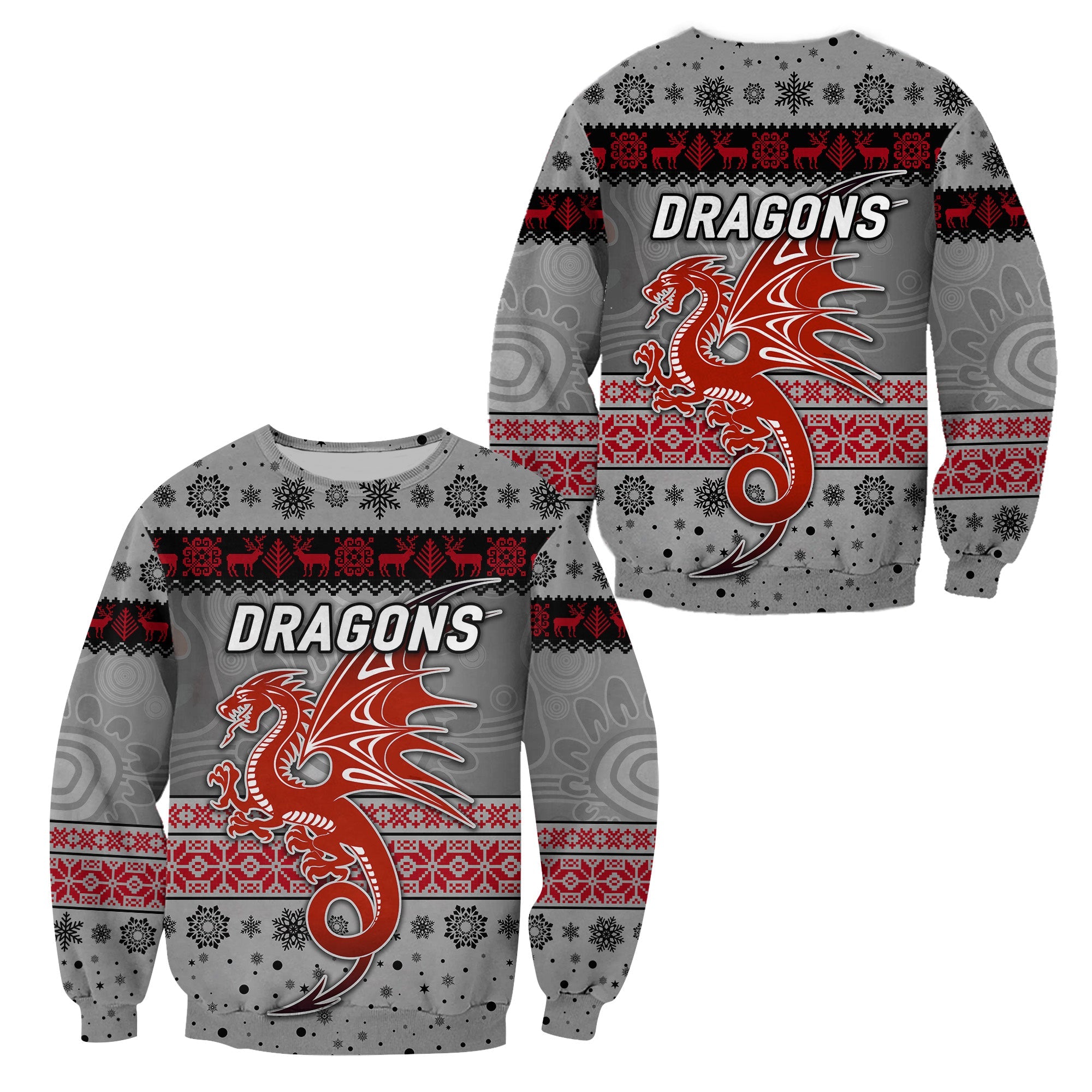 st-george-illawarra-dragons-sweatshirt-christmas-simple-style-grey