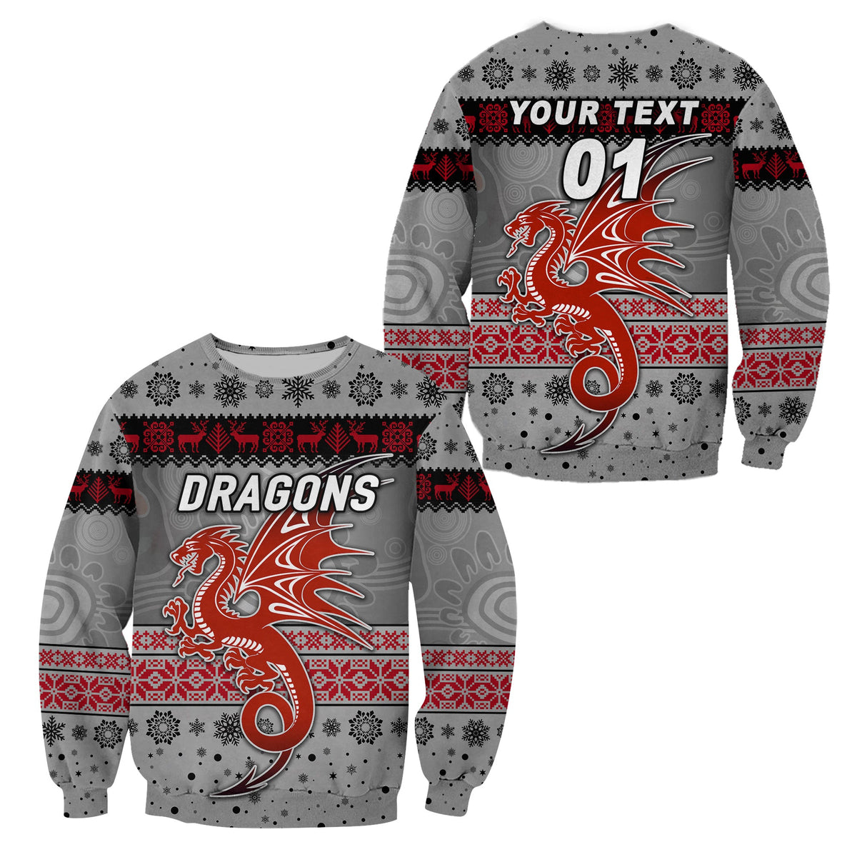 custom-personalised-st-george-illawarra-dragons-sweatshirt-christmas-simple-style-grey