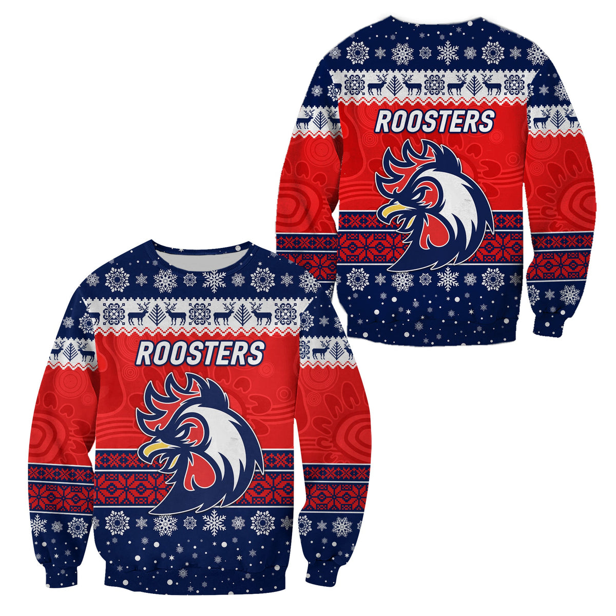 sydney-roosters-sweatshirt-christmas-simple-style-blue