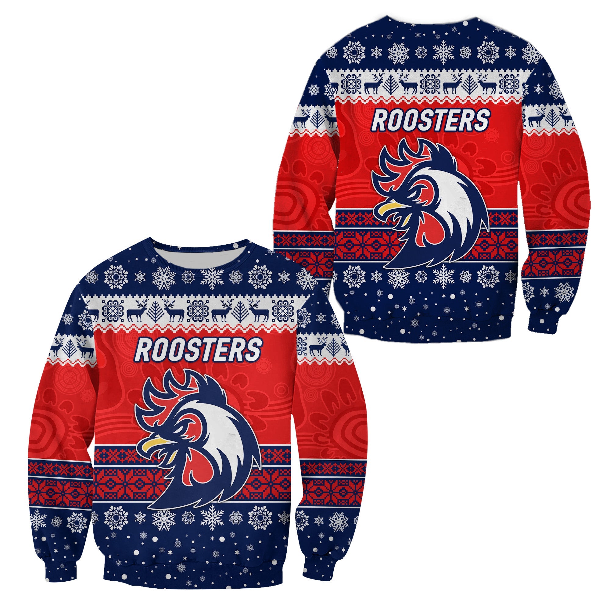 sydney-roosters-sweatshirt-christmas-simple-style-blue