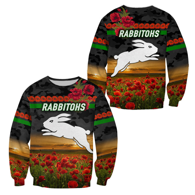 south-sydney-rabbitohs-anzac-2022-sweatshirt-poppy-flowers-vibes-black