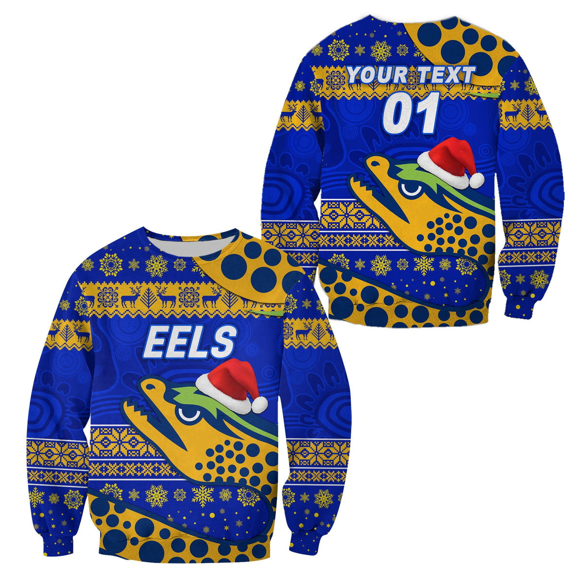 custom-personalised-parramatta-eels-sweatshirt-christmas-simple-style-blue