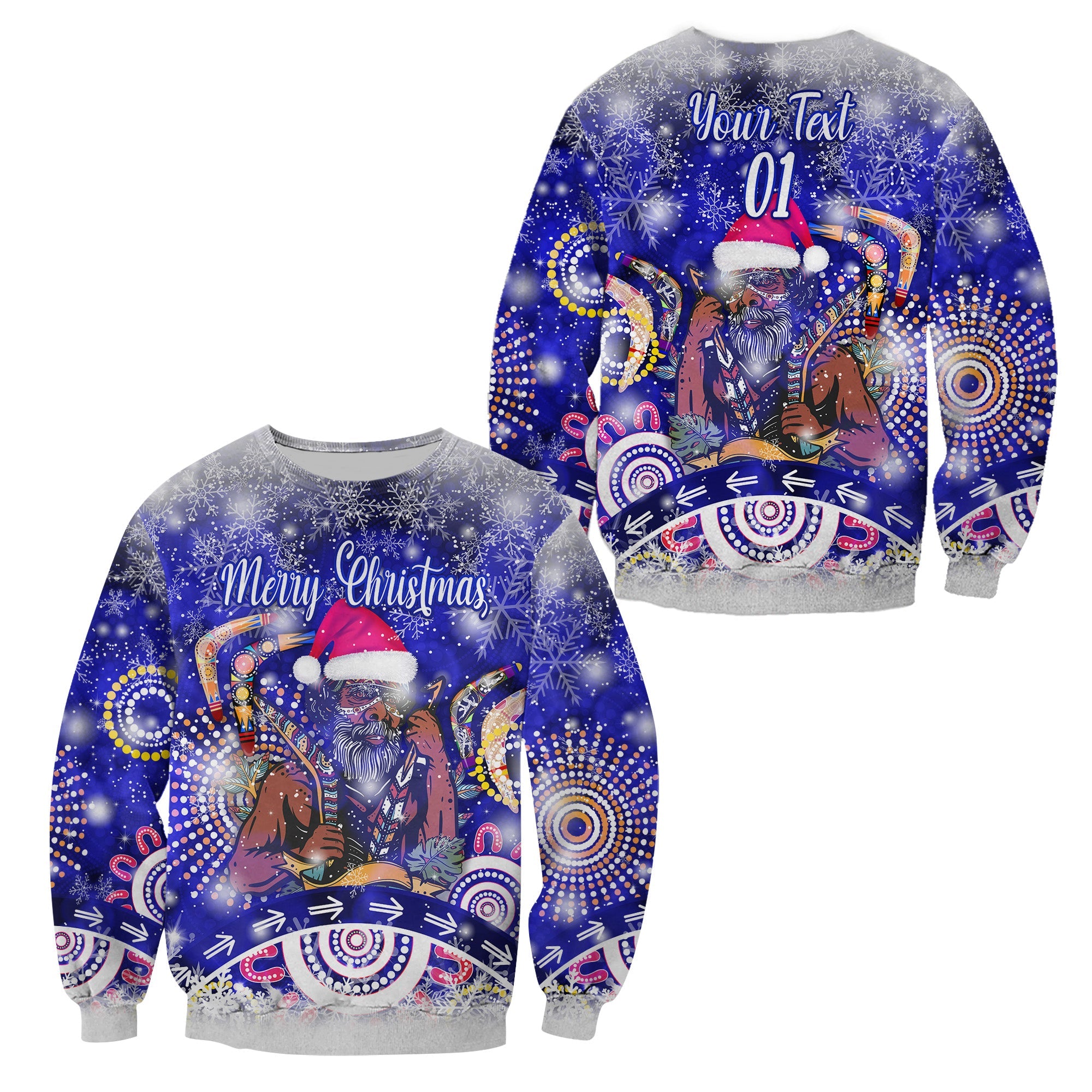 custom-personalised-australian-boomerang-indigenous-vibes-christmas-sweatshirt-original-style-blue