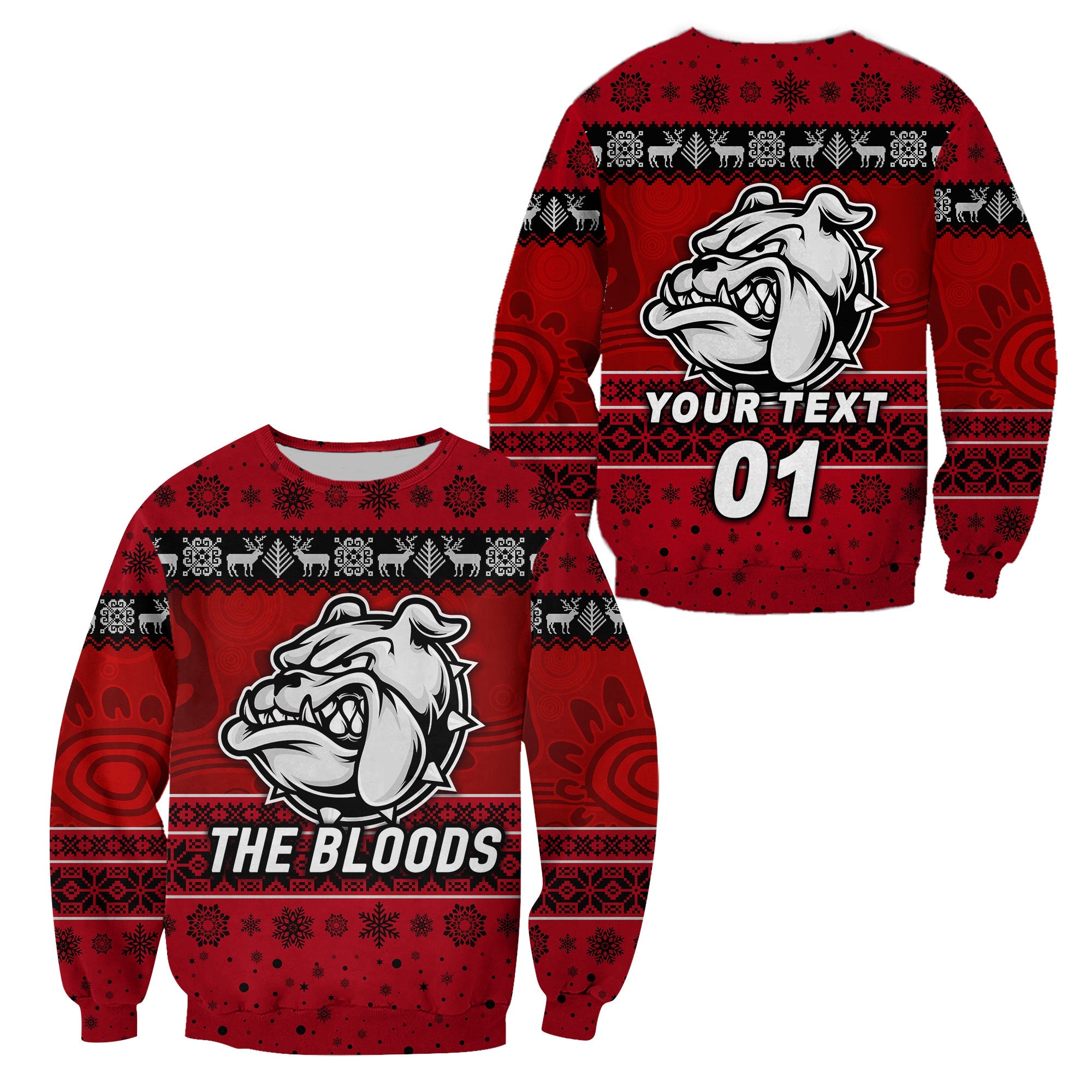 custom-personalised-west-football-club-alice-springs-sweatshirt-christmas-the-bloods-simple-style-red