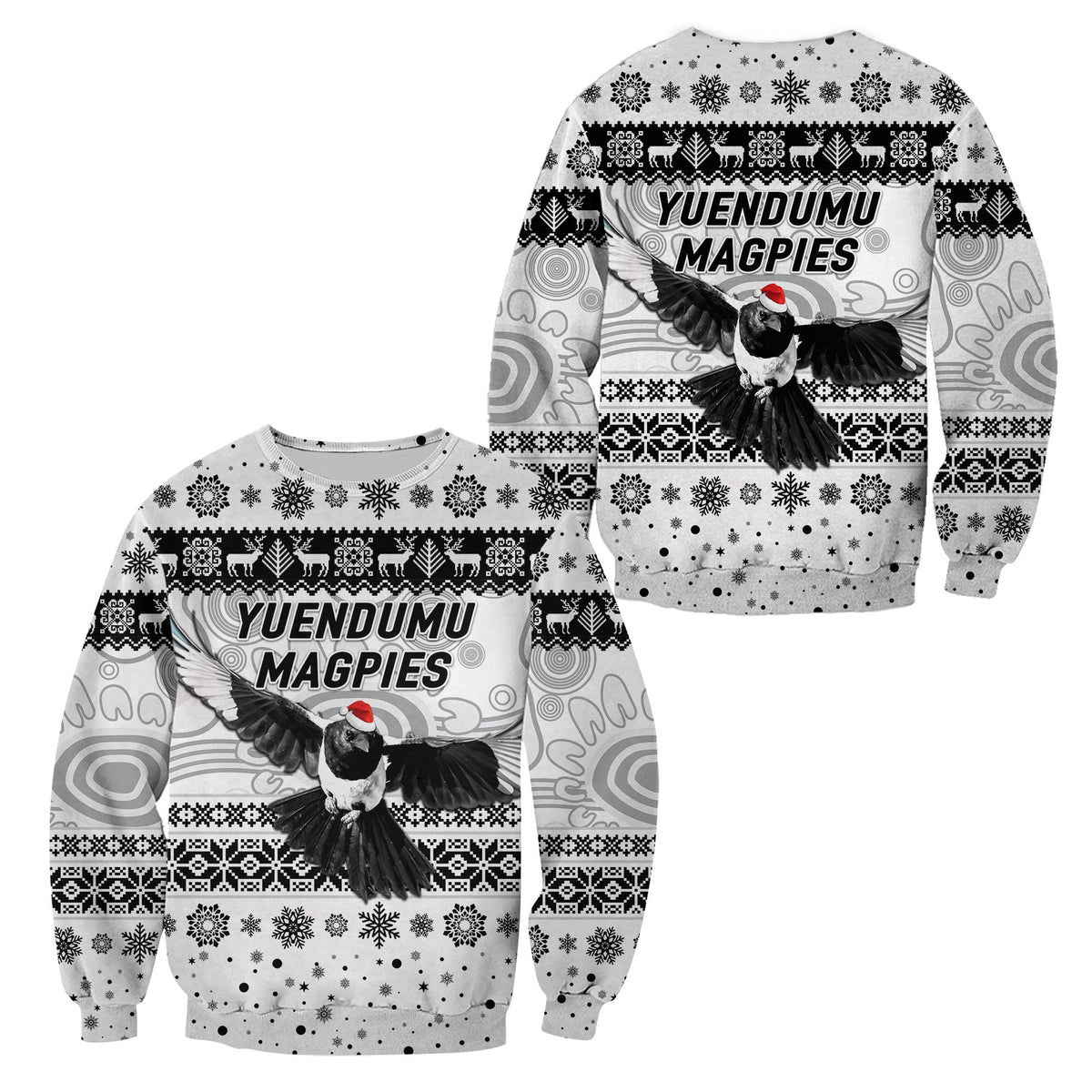 yuendumu-magpies-football-club-sweatshirt-christmas-simple-style-white
