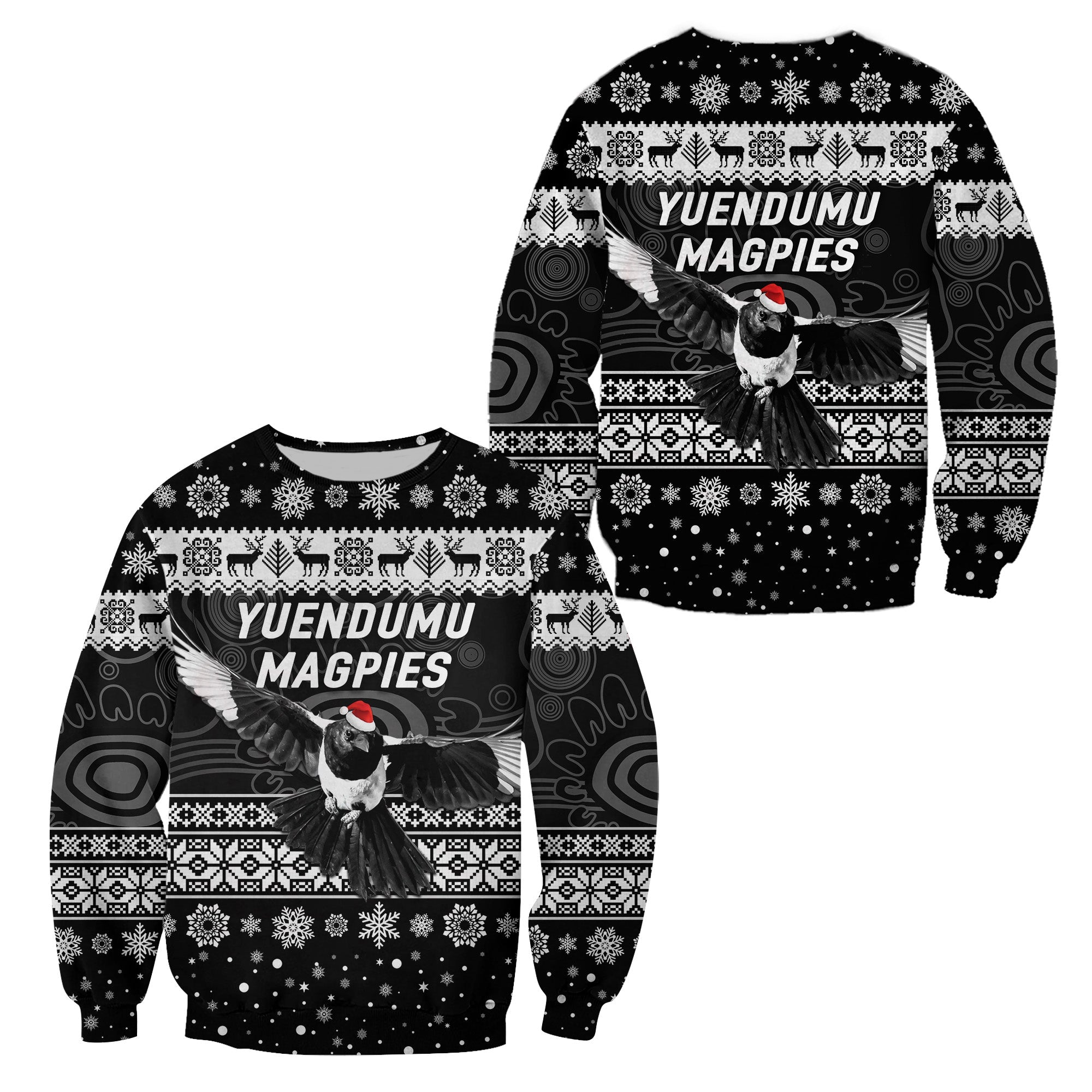 yuendumu-magpies-football-club-sweatshirt-christmas-simple-style-black