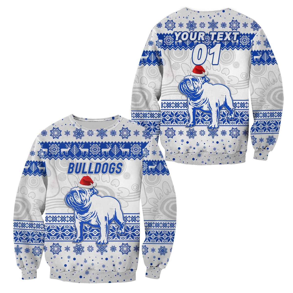 custom-personalised-canterbury-bankstown-bulldogs-sweatshirt-christmas-simple-style-white