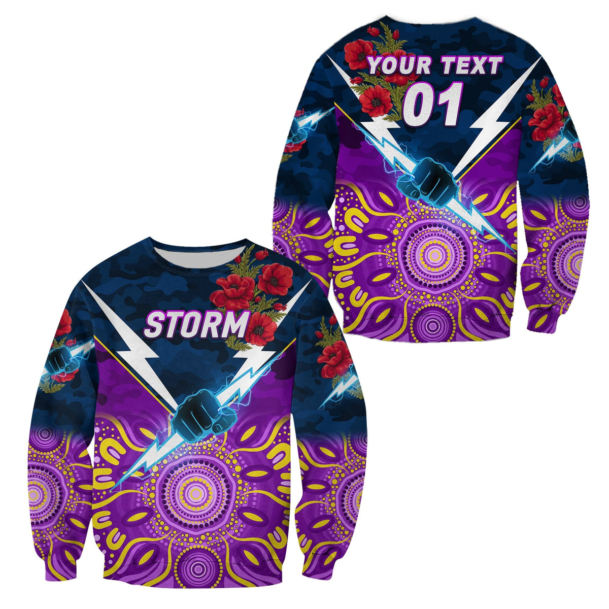 custom-personalised-melbourne-storm-anzac-2022-sweatshirt-indigenous-vibes
