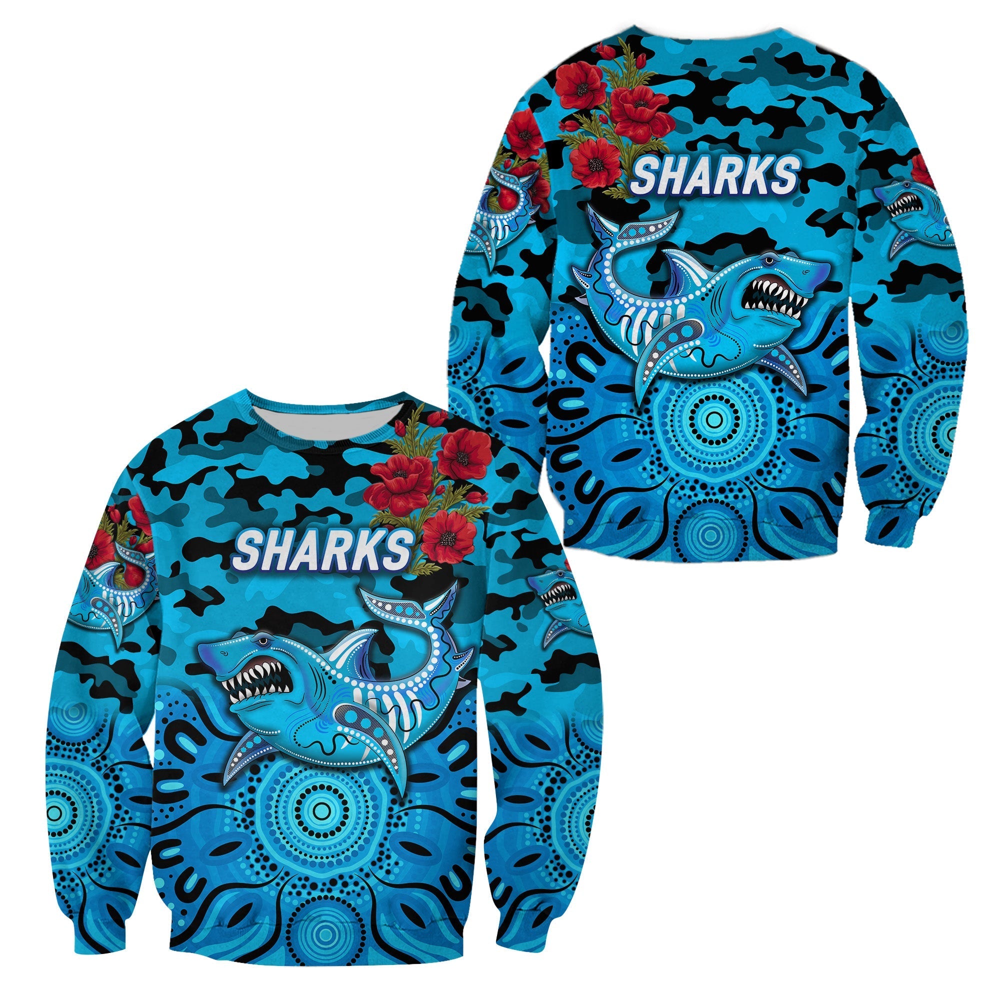cronulla-sutherland-sharks-anzac-2022-sweatshirt-indigenous-vibes