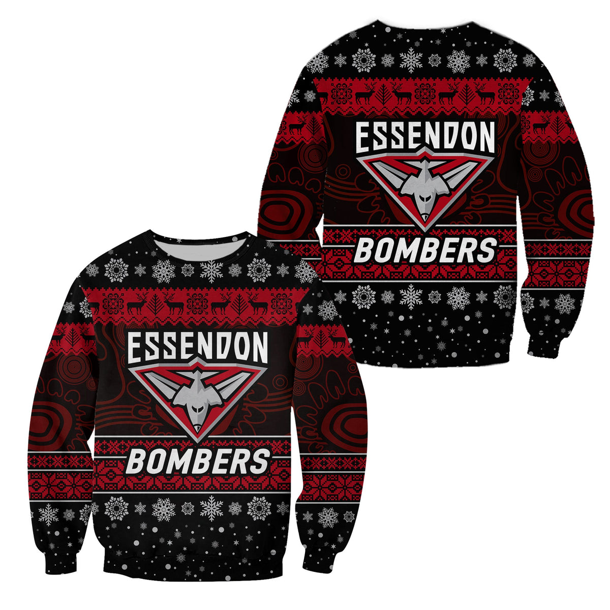 essendon-bombers-sweatshirt-christmas-simple-style-black