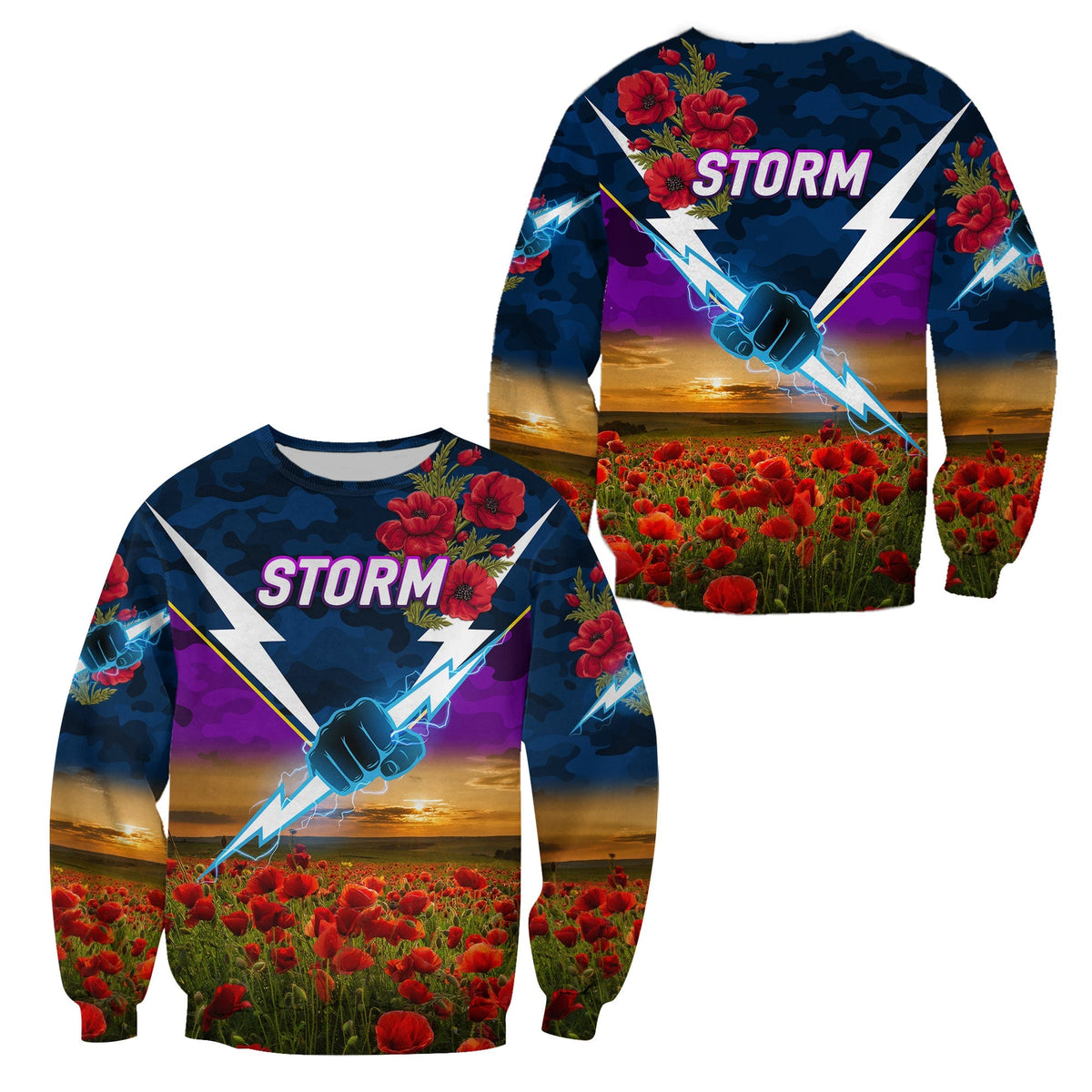 melbourne-storm-anzac-2022-sweatshirt-poppy-flowers-vibes