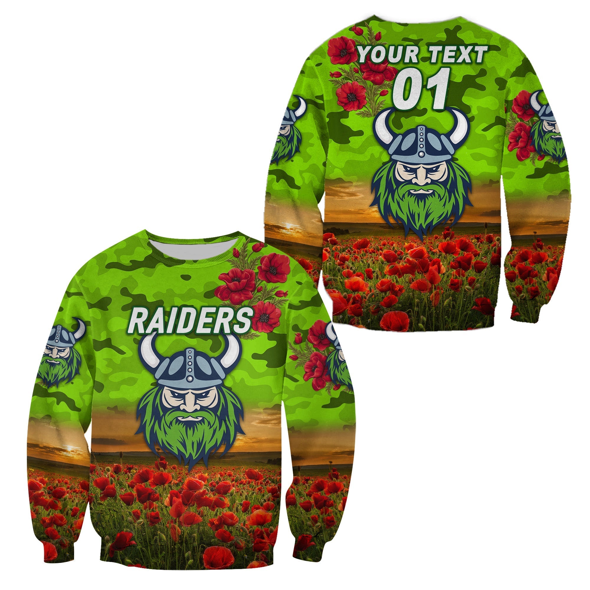 custom-personalised-canberra-raiders-anzac-2022-sweatshirt-poppy-flowers-vibes