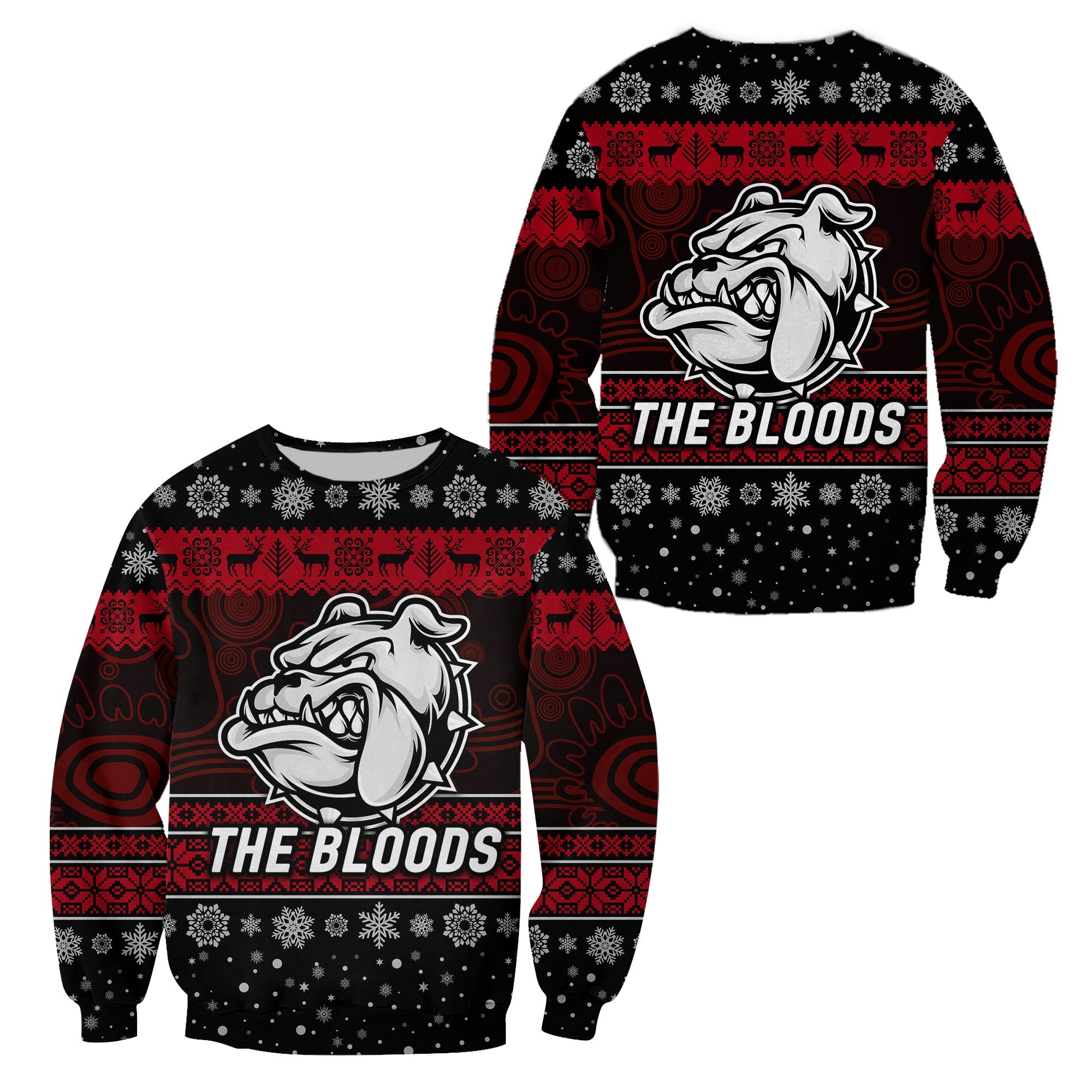west-football-club-alice-springs-sweatshirt-christmas-the-bloods-simple-style-black