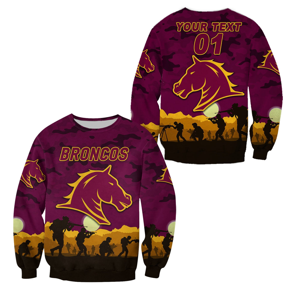 custom-personalised-brisbane-broncos-anzac-2022-sweatshirt-simple-style-maroon