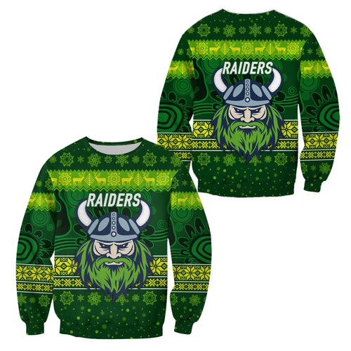 canberra-raiders-sweatshirt-christmas-simple-style-dark-green