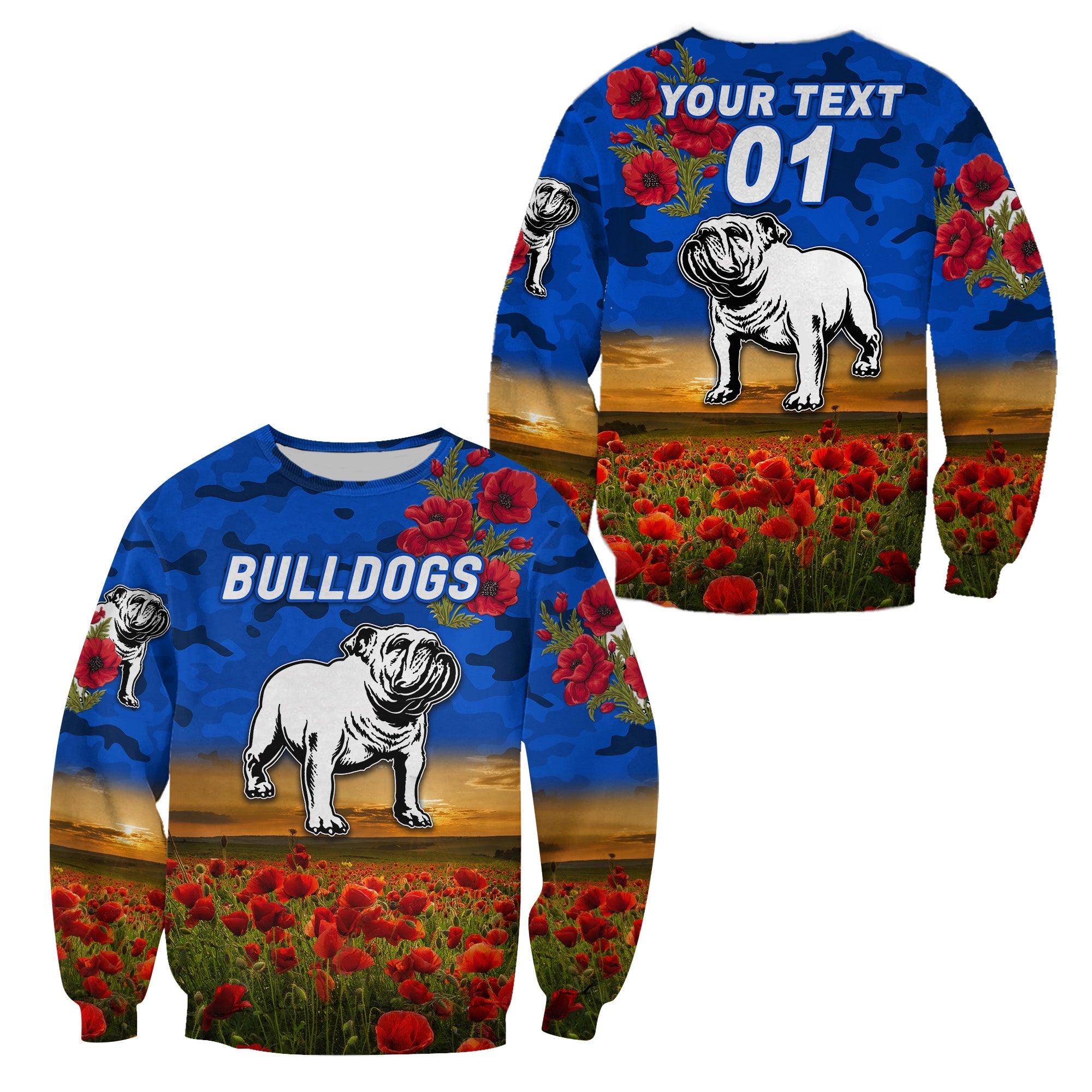 custom-personalised-canterbury-bankstown-bulldogs-anzac-2022-sweatshirt-poppy-flowers-vibes-blue