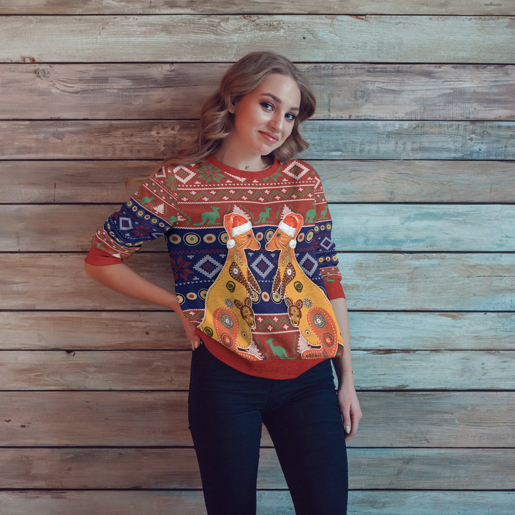 christmas-womens-sweater-mother-kangaroo-in-christmas