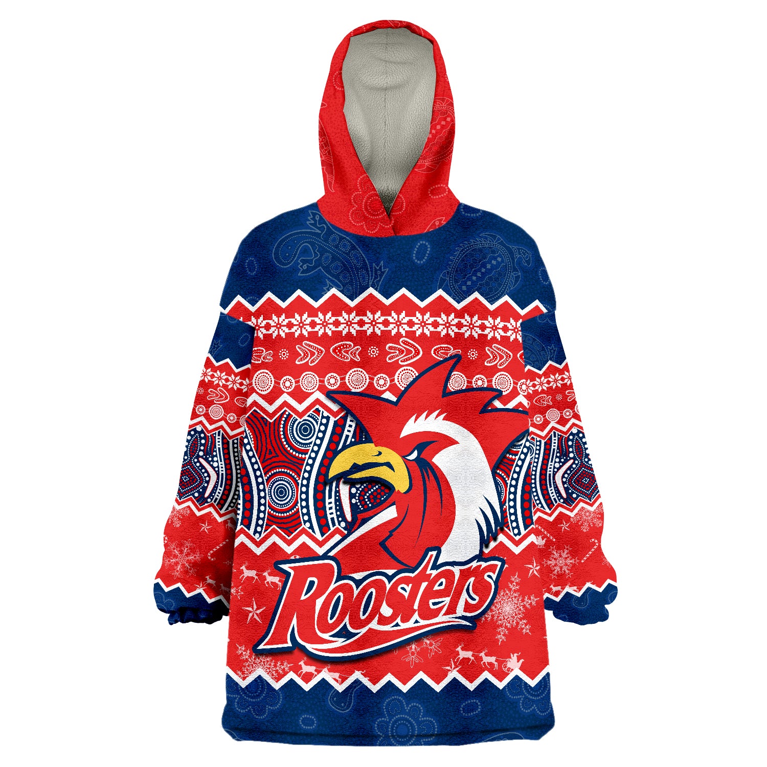 sydney-aboriginal-roosters-christmas-vibe-wearable-blanket-hoodie