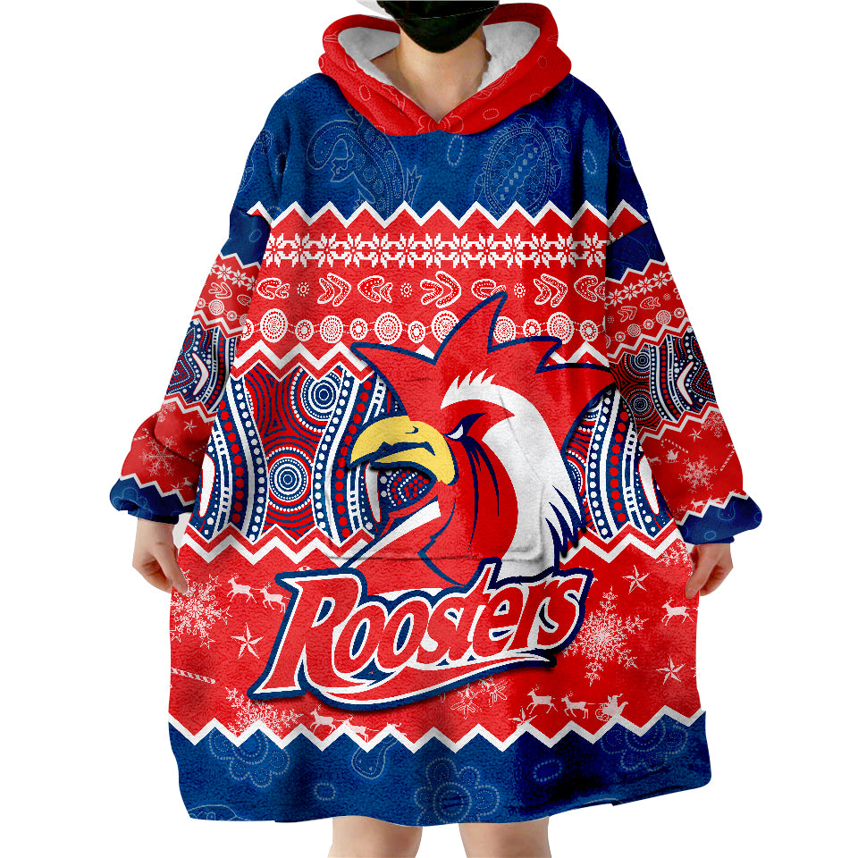 sydney-aboriginal-roosters-christmas-vibe-wearable-blanket-hoodie