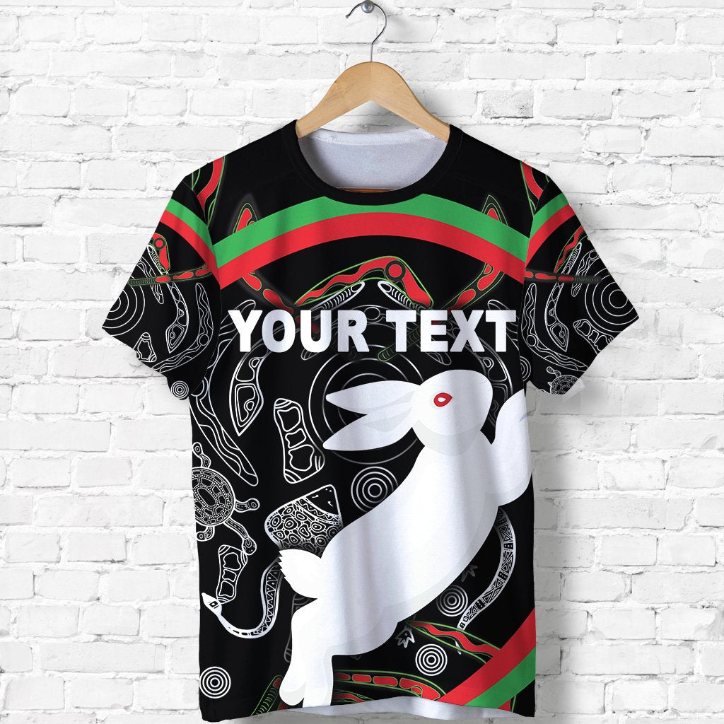 custom-personalised-rabbitohs-t-shirt-indigenous-mystery-vibes