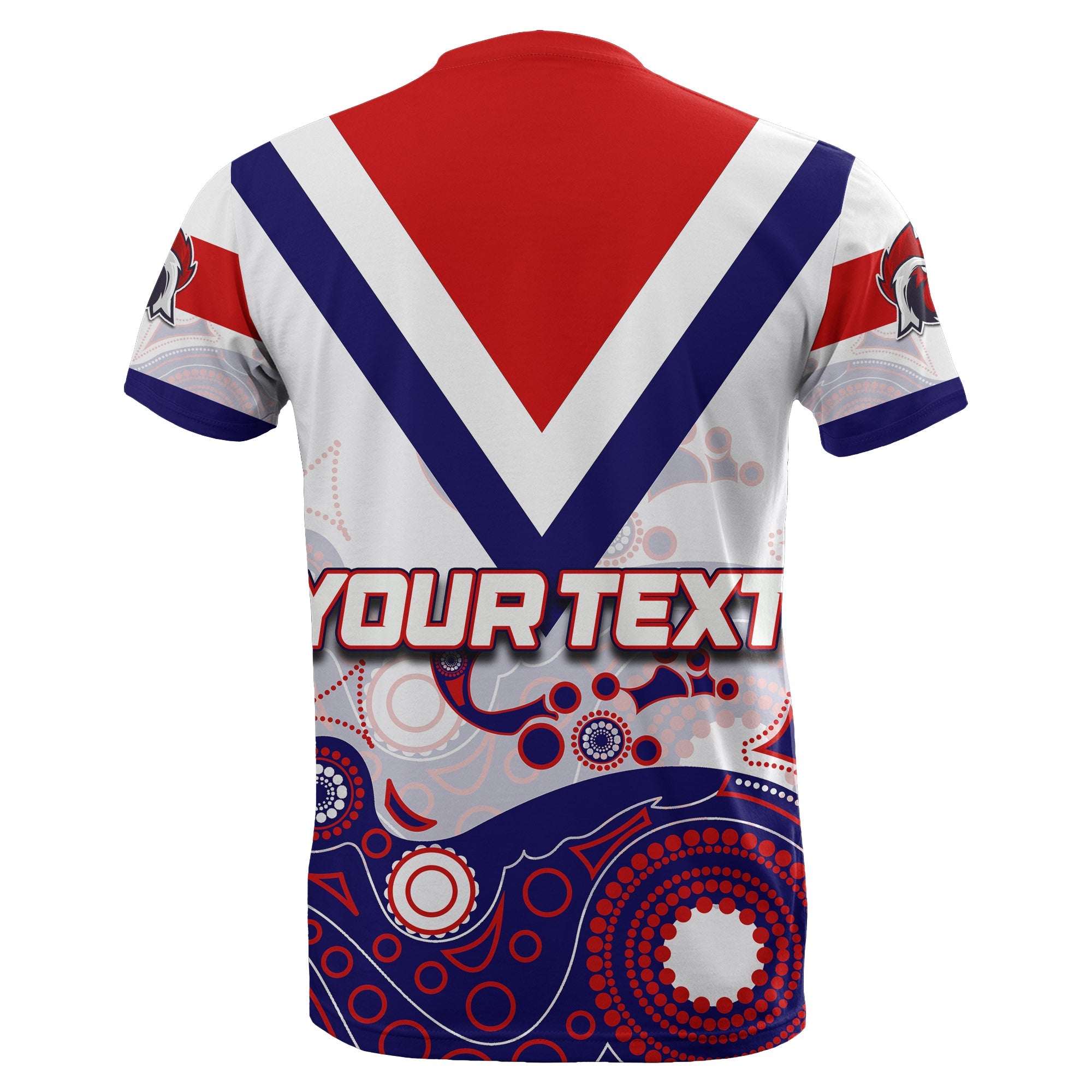 custom-personalised-roosters-t-shirt-aboriginal-white-style