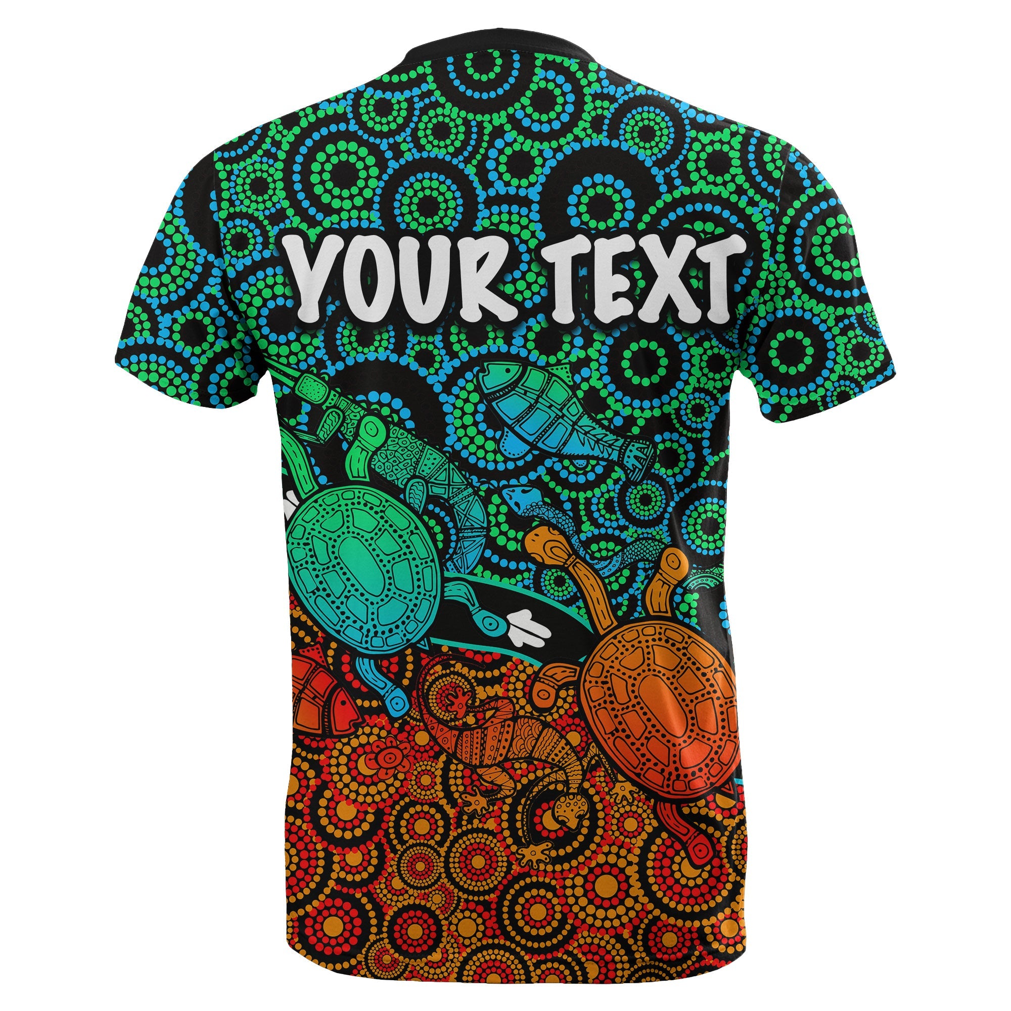 custom-personalised-aboriginal-circles-t-shirt-turtle