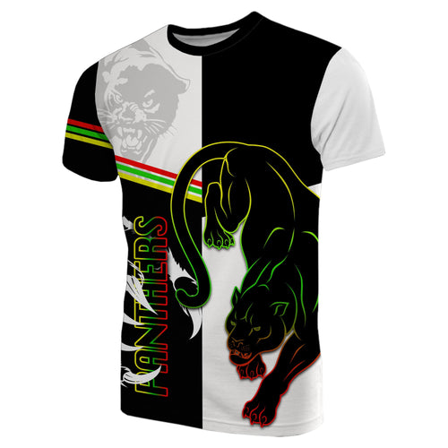 custom-personalisedpanthers-t-shirt-claws-half-black-white-style