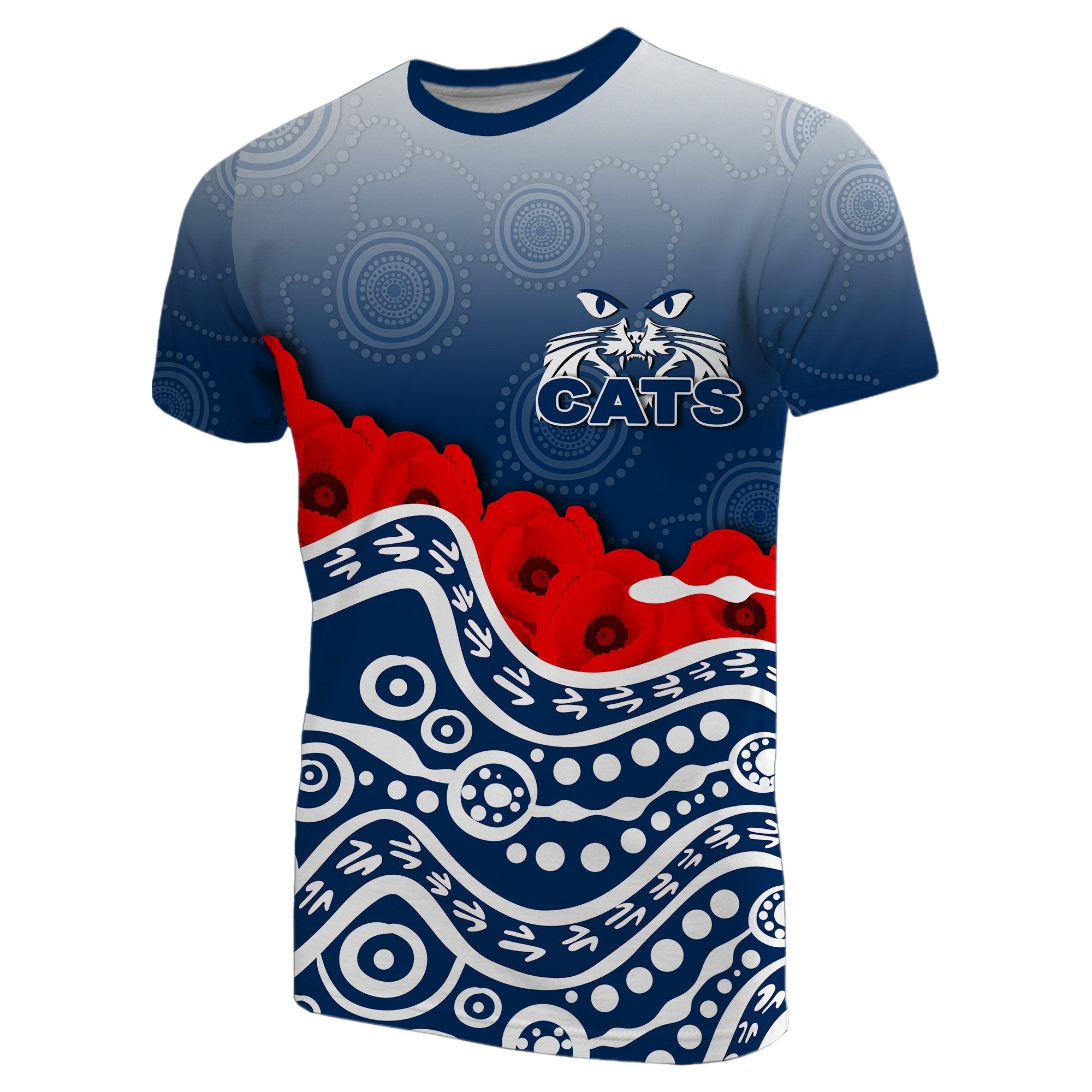 cats-t-shirt-anzac-day-poppy-flowers