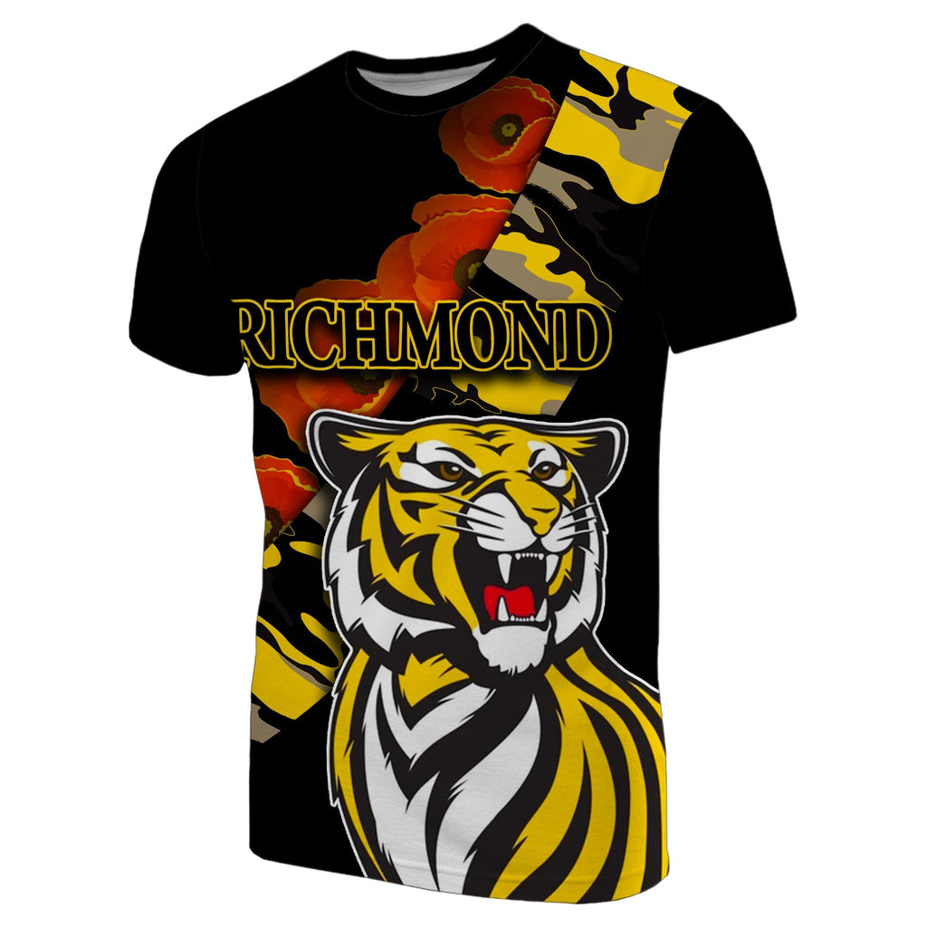 richmond-tigers-t-shirt-anzac-day-poppy-flowers