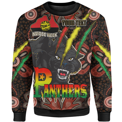 panthers-rugby-sweatshirt-custom-naidoc-week-panther-with-aboriginal-dot-design-background-get-up-stand-up-show-up-sweatshirt
