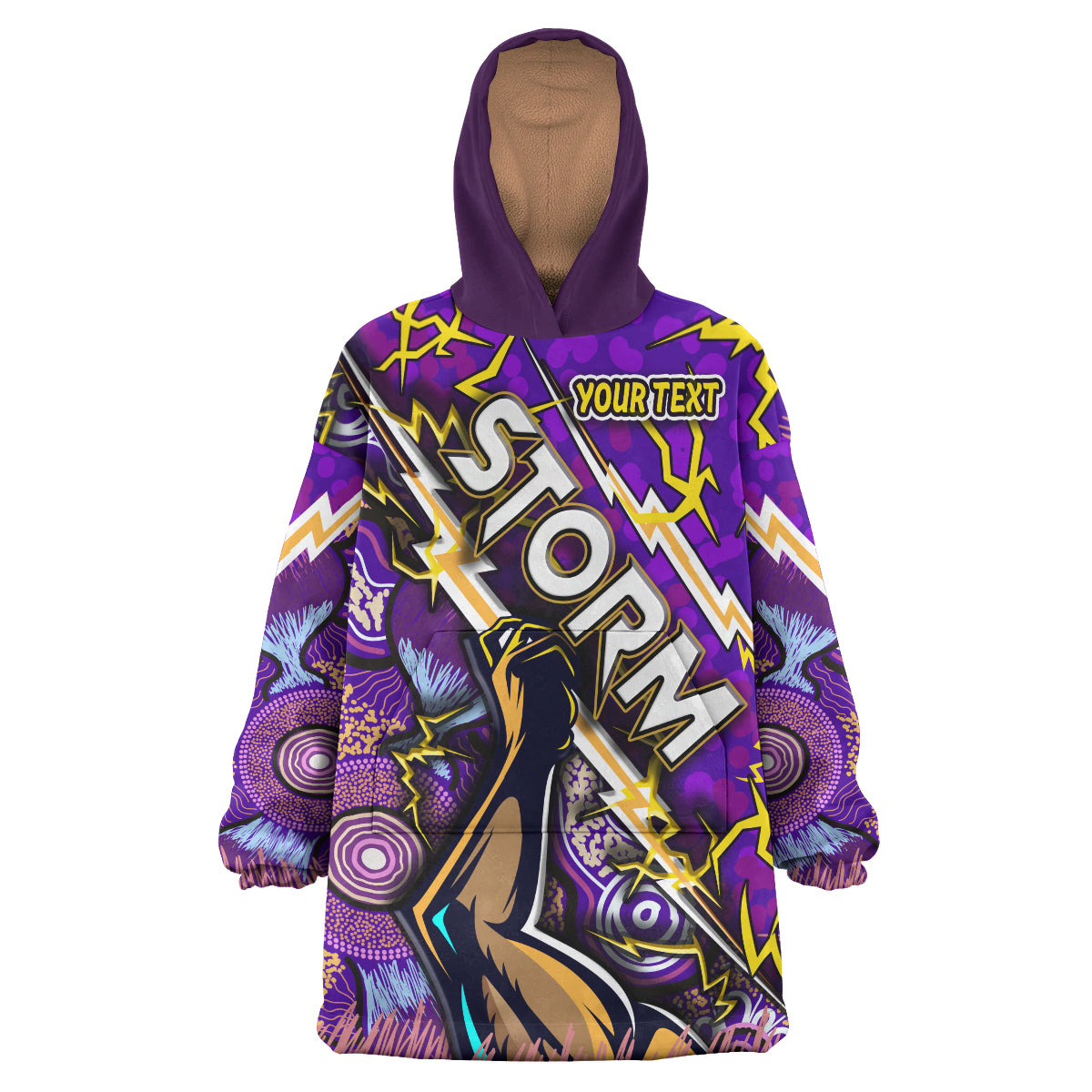 storm-rugby-snug-hoodie-custom-storm-thunder-with-aboriginal-dot-painting-pattern-oodie-blanket