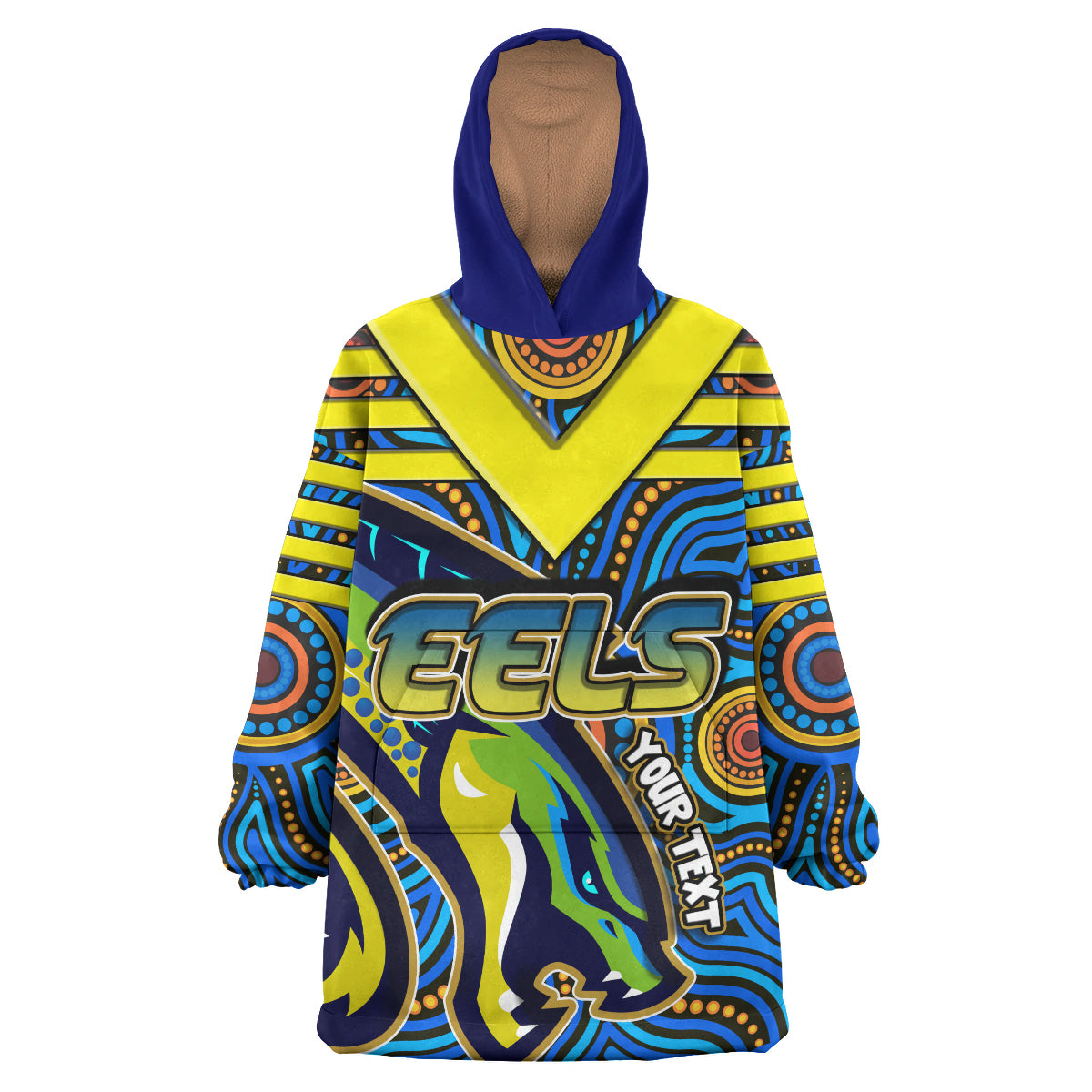 eels-rugby-snug-hoodie-custom-electric-eel-with-aboriginal-patterns-oodie-blanket