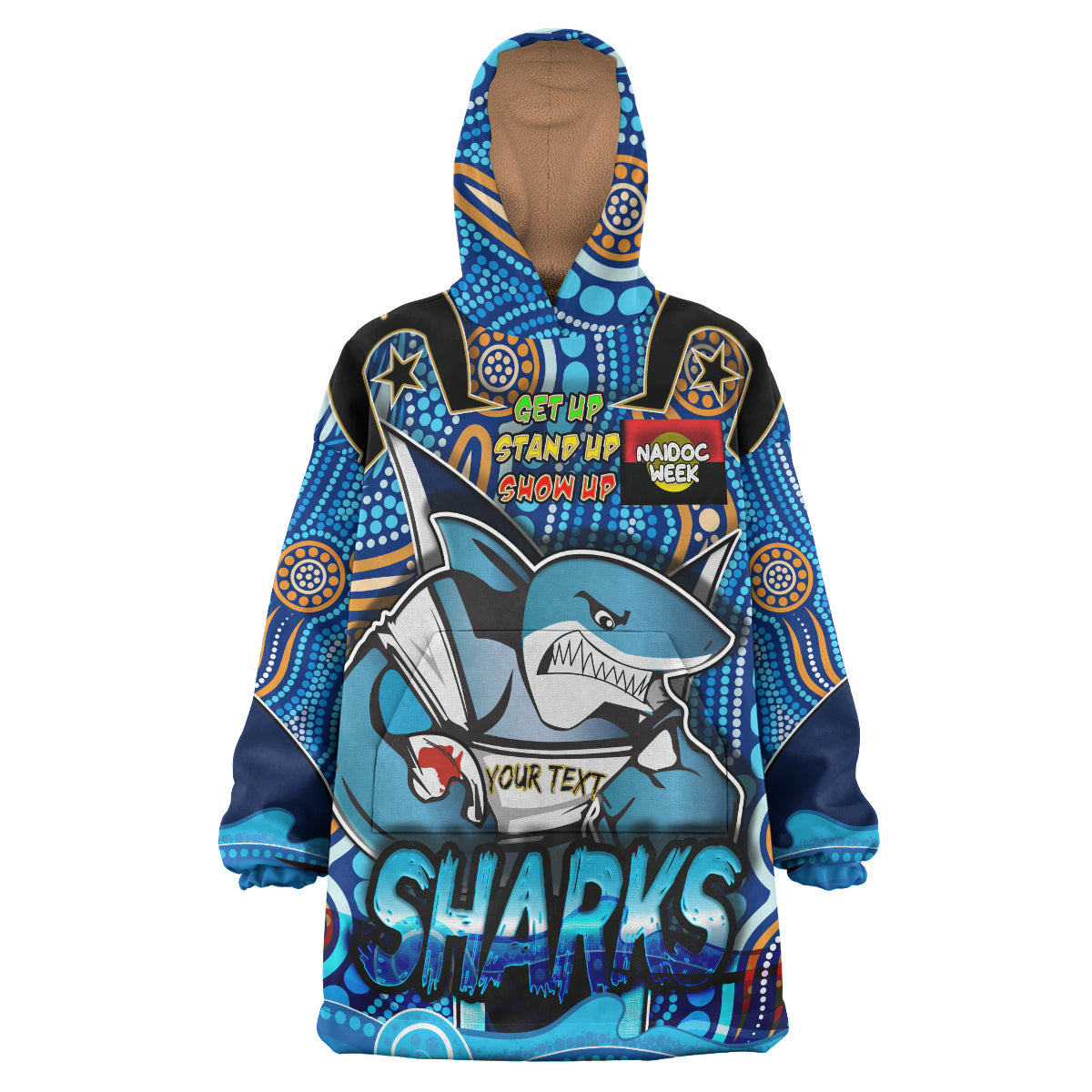 sharks-rugby-snug-hoodie-custom-sharks-rugby-ball-with-aboriginal-culture-and-naidoc-week-get-up-stand-up-show-up-oodie-blanket