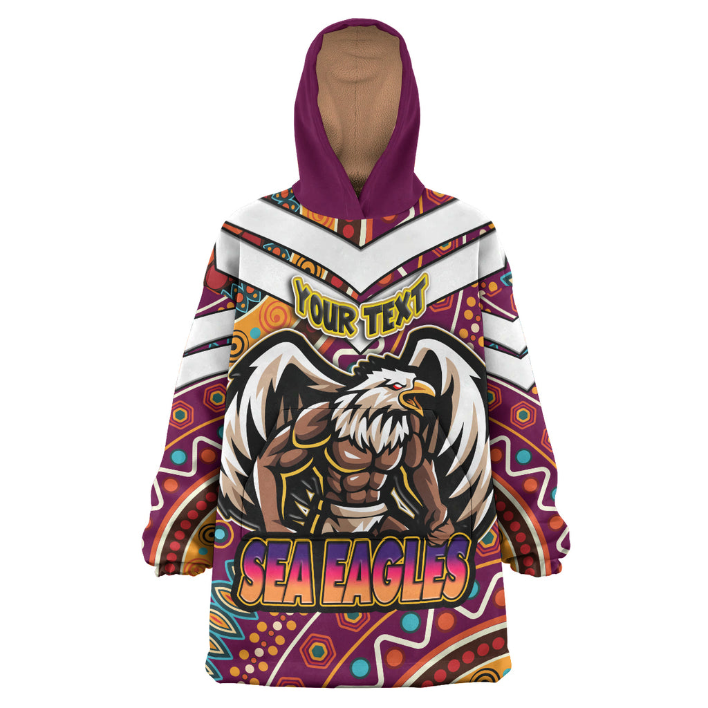 sea-eagles-rugby-snug-hoodie-custom-eagle-strong-with-aboriginal-patterns-oodie-blanket