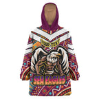 sea-eagles-rugby-snug-hoodie-custom-eagle-strong-with-aboriginal-patterns-oodie-blanket