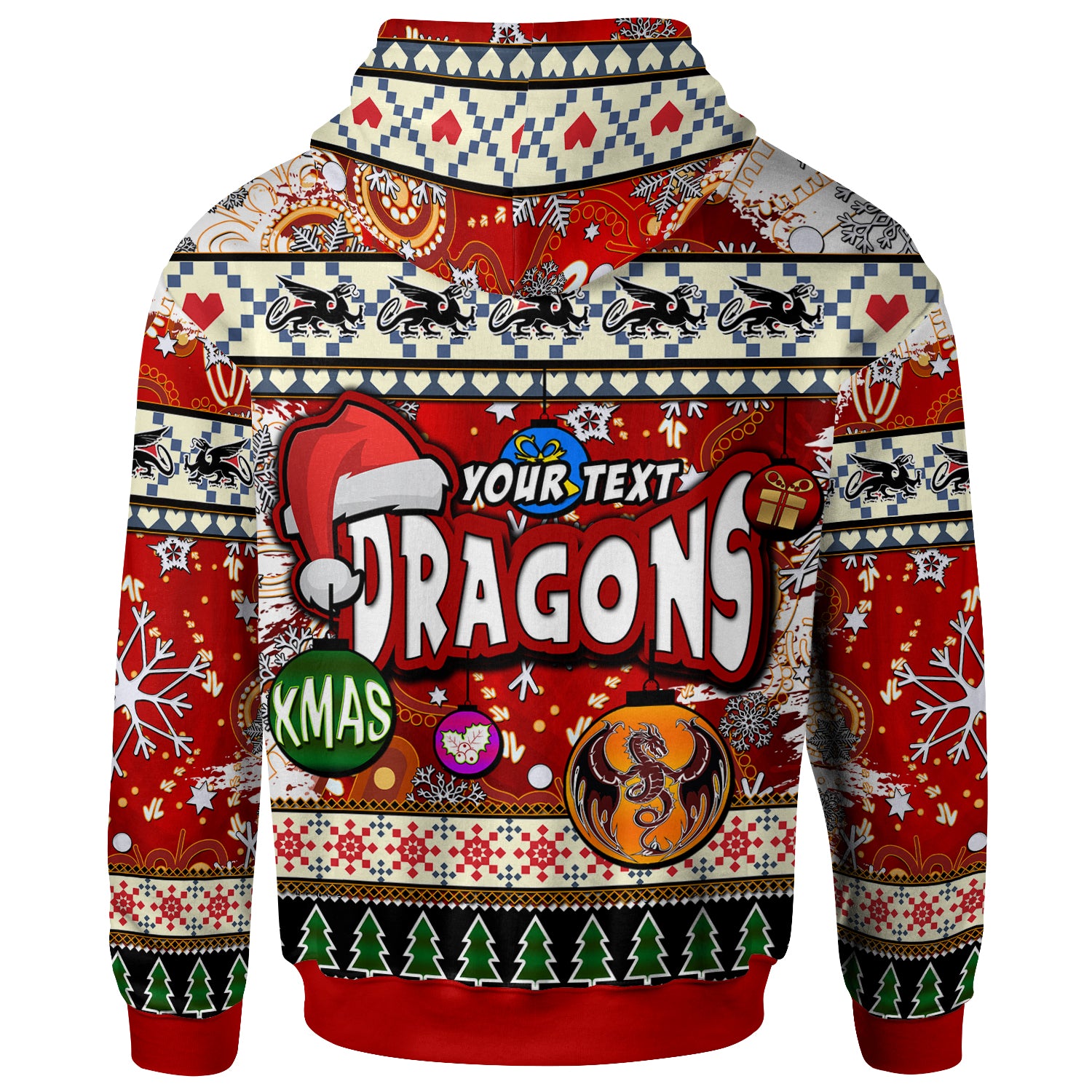 st-george-rugby-christmas-hoodie-custom-xmas-dragon-christmas-balls-snowflake-with-aboriginal-patterns-hoodie