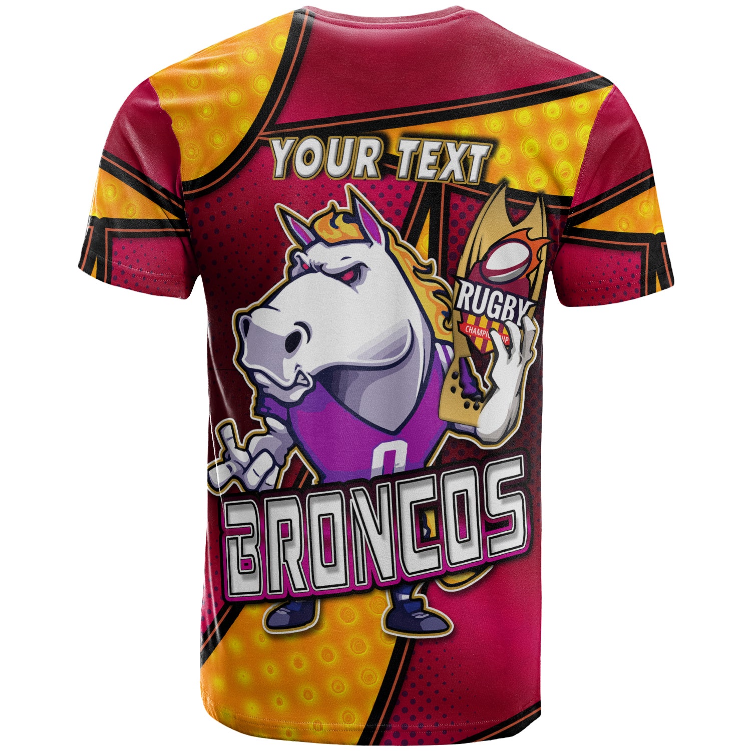 broncos-rugby-t-shirt-custom-broncos-horse-rugby-nrl-grand-final-with-dot-painting-personalised-player-and-number-t-shirt