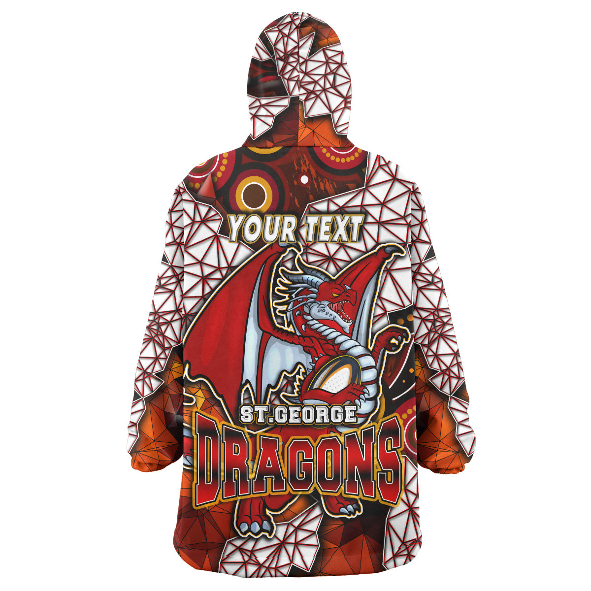 st-george-rugby-snug-hoodie-custom-dragon-fire-rugby-with-aboriginal-art-personalised-player-and-number-oodie-blanket