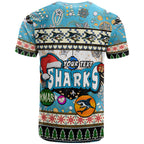 sharks-rugby-christmas-t-shirt-custom-xmas-sharks-christmas-balls-snowflake-with-aboriginal-patterns-t-shirt