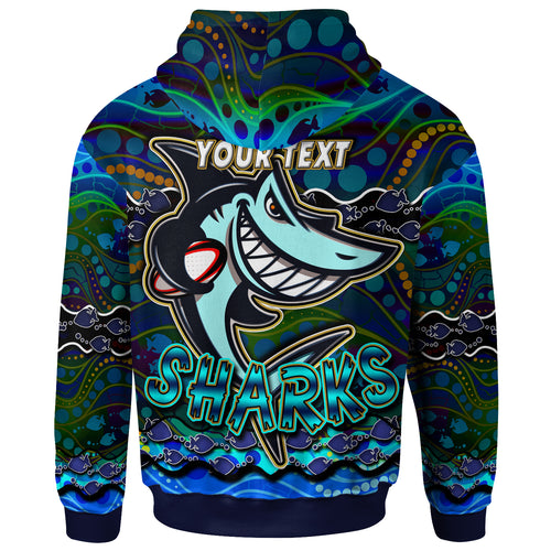 sharks-rugby-hoodie-custom-sharks-rugby-with-fish-aboriginal-style-personalised-player-and-number-hoodie